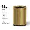 Stainless Steel Swing Lid Trash Can for Home and Kitchen, Light Luxury Design for Bathroom and Living Room.