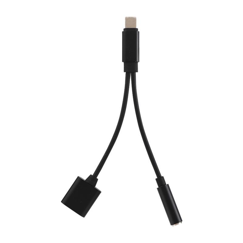 Adapter Charger Audio Cable 2 In 1 Charge To 3.5 Mm Jack Headphone Aux Converter for Apple Iphone 7 8