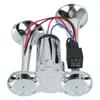 Car Air Horn Set Electric Speaker For Motorcycle Boat Truck Dual Trumpets Super Loud 12V/24V 110dB with Wires and Relay Hooter