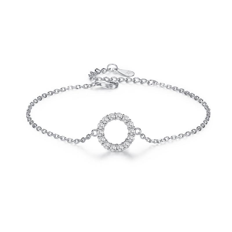 Baoyilong Fashion Simple Women's S925 Silver Round Bracelet