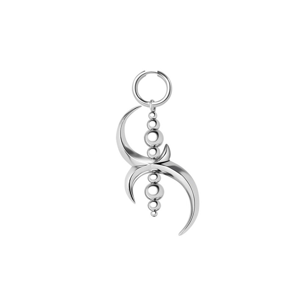 Hip Hop Gothic Punk  Earrings Exaggerated Eardrop Trendy Cyberpunk Ear Clip  Women Men