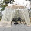 Umbrella Mosquito Netting for Outdoor Garden Patio Umbrellas Adjustable Rope Polyester Sunshade Mosquito Net for Travel Tent