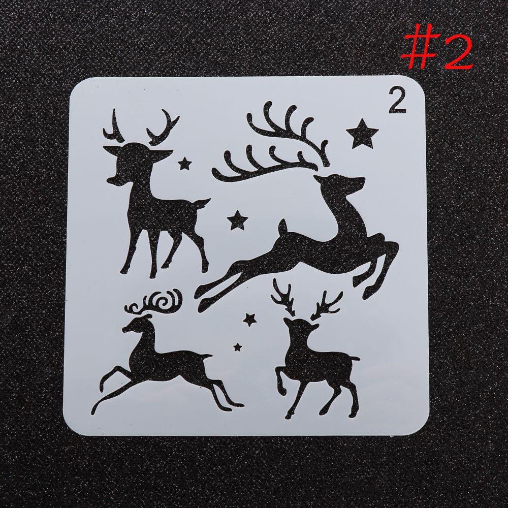 Layering Paper Card Wall Painting Scrapbooking Flower Template Embossing Christmas Hollow Stencils