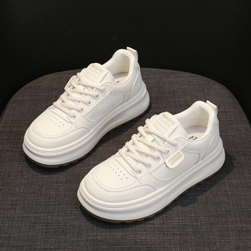 Summer Women's Shoes New Breathable Little White Shoes Female Student Korean Version Versatile Thick-soled Heightening Sports and Leisure Board Shoes