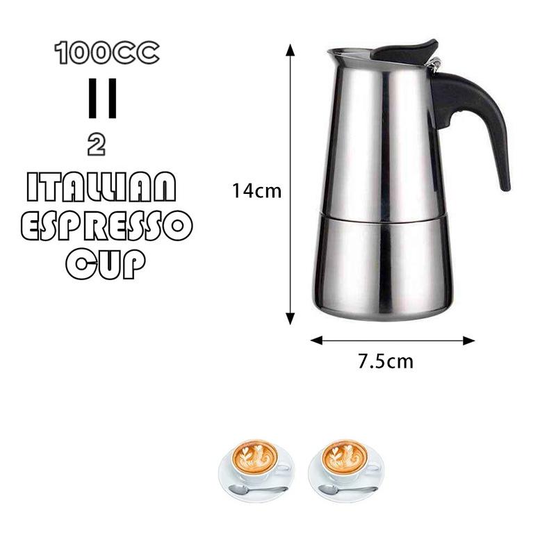 12/9/2Cup Moka Pot Caffe Machine Espresso Cups Coffee Makers Latte Percolator Stove Top Moka Coffee Maker Italian Coffee Machine