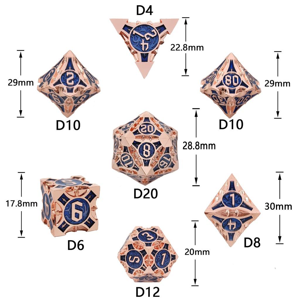 Polyhedral Dice Set DND for RPG D&D Explorers Board Game Dungeon and Dragon D20 D12 D10 D8 D6 D4