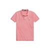 Polo Solid Color Logo Embroidered Short Sleeve Polo Shirt Women Tops Pink WMPOKNINB920163-670