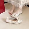 Hollow Breathable Flat-soled Single Shoes 2025 Spring and Summer New One-pedal Soft-soled Fashion Women's Shoes Comfortable Women's Single Shoes