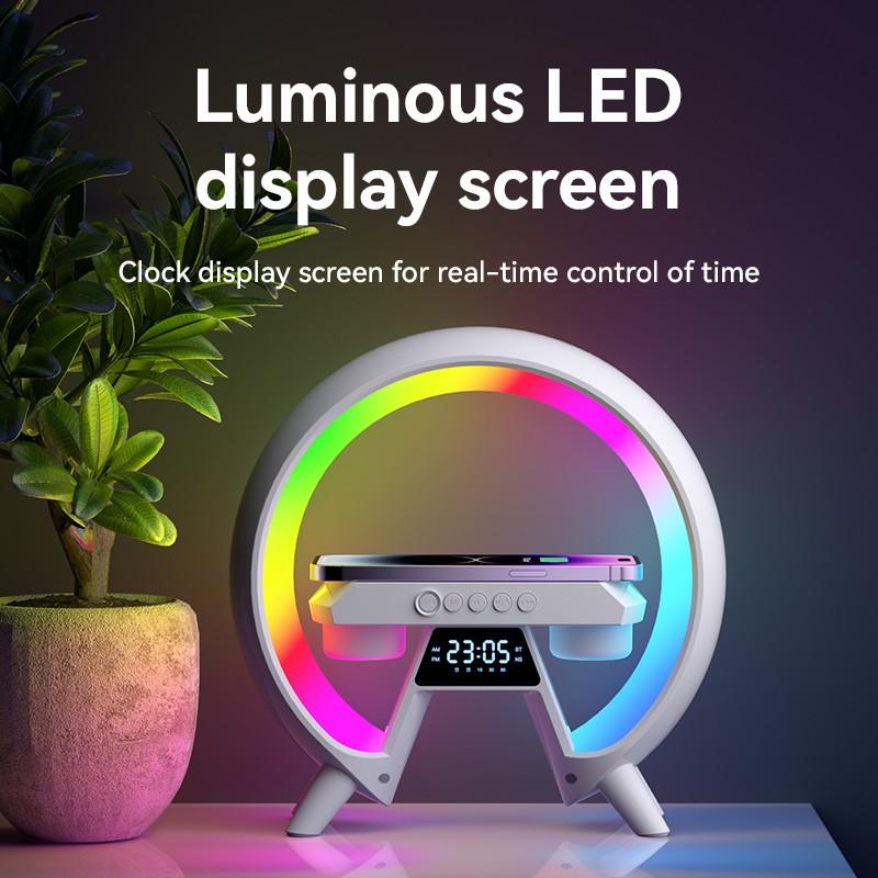 Multifunctional Night Lights Alarm Clock Music Speaker Wireless Charger 3 In 1Bedside Table Lamps G Styling Light Home Bedroom Decor