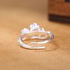 New Arrivals 925 Sterling Silver Rings For Women Girl Jewelry Gold Flower Rings Adjustable Open Finger Rings