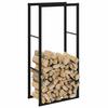 VidaXL Firewood Rack Black 55x30x116 Cm Steel, Log Holder, Wood Shelf, Wood Storage Support of 4018465