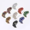 Alloy Rhinestone Large Glass Brooch High-End Retro Women'S Shawl Cardigan Corsage Jewelry Pin