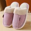 Fashion Cotton Slippers for Women 2025 New Autumn and Winter Indoor Home Warm Non Slip Silent Plush Couple Slippers for  Pantuflas Mujer