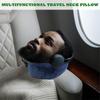 Travel Neck Pillow With Fillable Clothing U-Shaped Pillowcase Extra Storage Bag Velvet Neck Pillow Cover For Airplane Travel