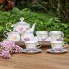 British Afternoon Tea Set, Bone China Coffee Cup Saucer Flower Teapot, High-End Exquisite Ceramic Home Gift