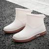 Rain Boots Women's Non-Slip Waterproof Shoes Outdoor Wear-Resistant Rubber Shoes Kitchen Work Waterproof Boots Short