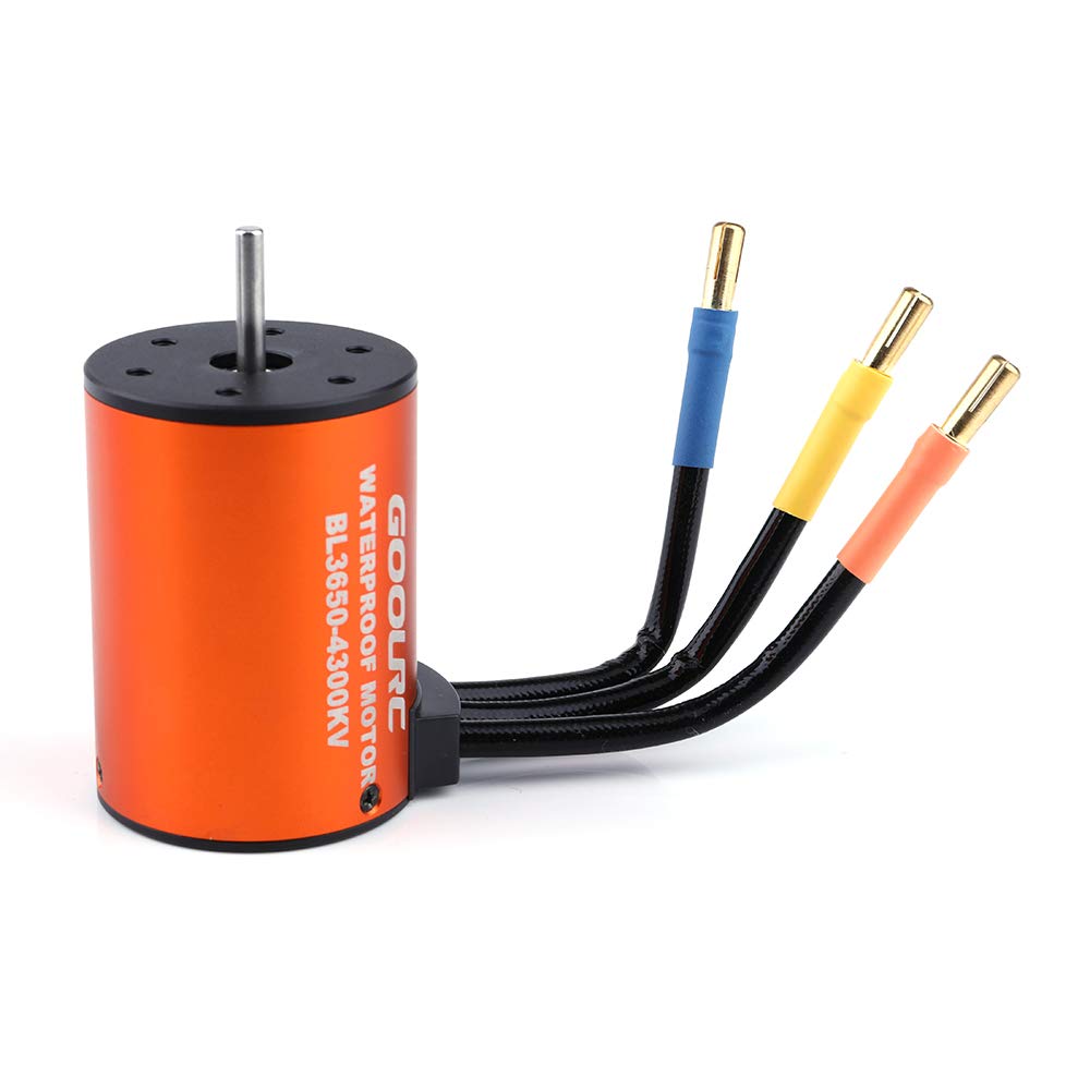 GoolRC Combo Set: 3650 4300KV Motor, 60 Brushless ESC, 20kg Servo with 25kg Servo Arm for 110 Scale RC Cars, Trucks, and Off-Road Use