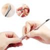 4Pcs/lot Double Sided Finger Cuticle Pusher Dead Skin Nail Art Remover Cuticles Stainless Steel Pedicure Manicure Cleaner Tools