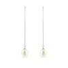 Boucles D'oreilles - Kenitna - Argent 925 - Perle Blanche - Finition Rhodium - Clou/Puce