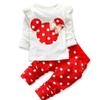 Polka Dot Cotton Baby Girls Sport Clothes Sets T-Shirt Pants 2Piece Outfits Suits