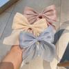 Hairpin Elegant Satin Hair Bow Clips Elastic Sturdy Fixing Women Stylish Gentle Hair Accessory for Delicate Hairstyles