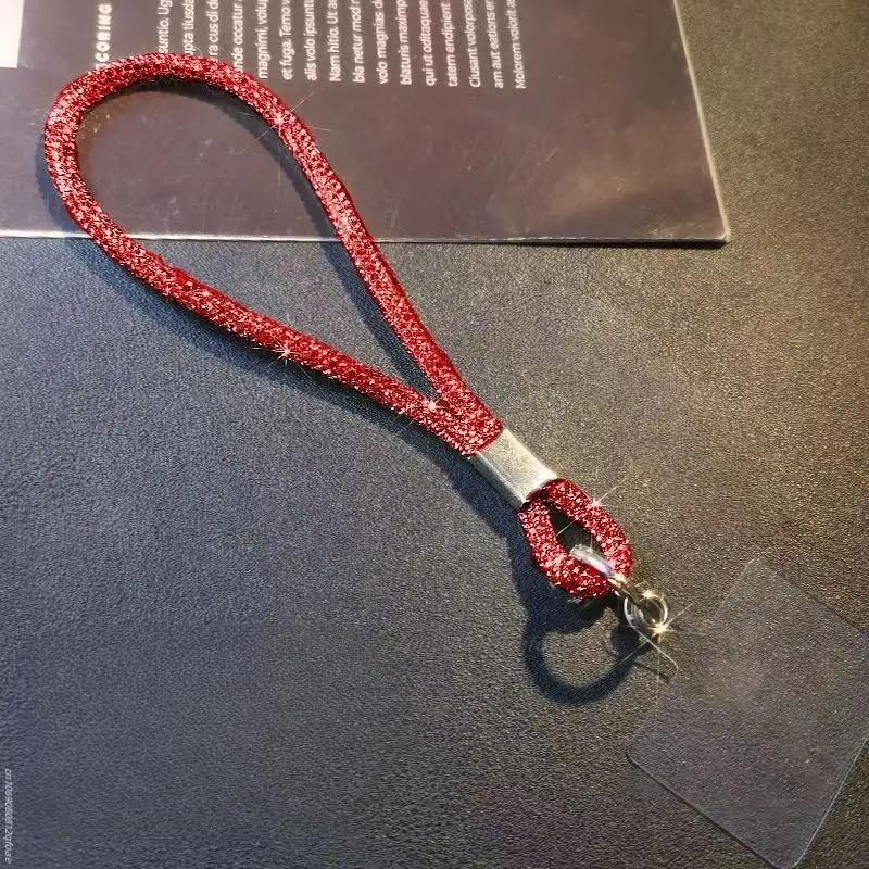 Mobile Phone Straps Glitter Rhinestone Phone Lanyard Key Chain Hanging Anti-lost Rope
