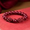 Cinnabar Pixiu Bracelet Vintage Designer Beads Bangle Gifts Women Men Amulet Natural Jewelry Charm Gift Carved Bracelet