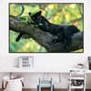 Lovely Black Panther On The Tree Painting On Canvas Wall Pictures for Kids Bedroom Wall Art Posters Prints Cuadros Home Decor