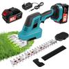 Cordless Hedge Trimmer, 2 In 1 Electric Hedge Trimmer & Cordless Grass Shear, 21V/4.0Ah Battery Hedge Trimmers with Charger