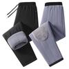 Men's Fleece-Lined Thickened Thermal Trousers New Arrival Casual Long Trousers for Autumn/Winter Men's Sports Cuffed Cotton Trousers
