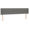 VidaXL LED Headboard Bedroom Furniture Double Bed Accessory Head of Bed Frame Interior Dark Grey 3123595