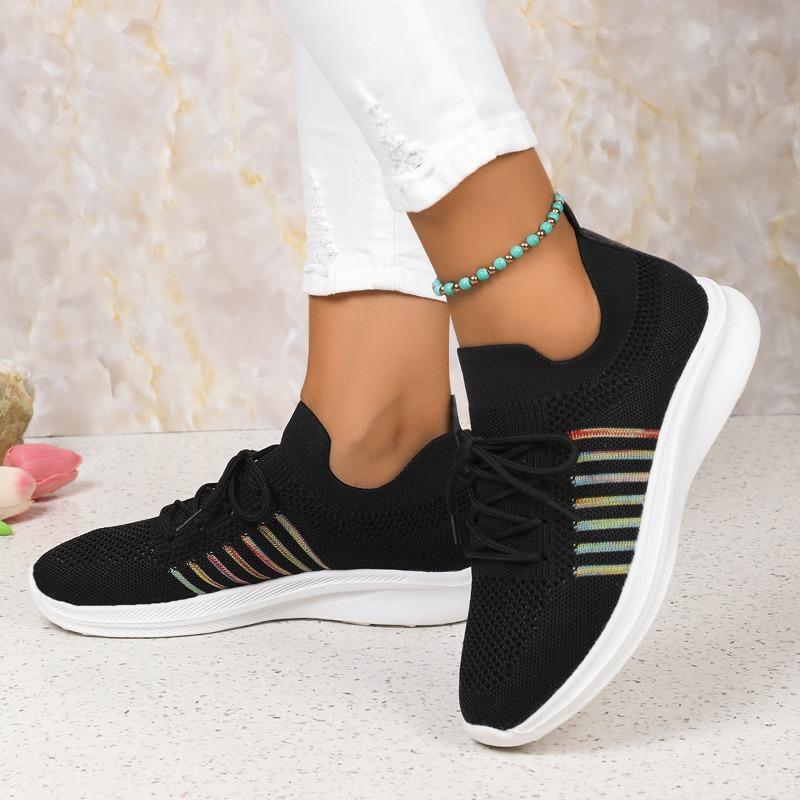 Women Tennis Shoes Breathable Mesh Height-increasing Slip-on Female Sock Footwear Outdoor Women Sneakers Thick Bottom Platforms