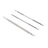 3pcs Face Nose Zit Pimple Extractor Stainless Steel Double Ended Blackhead Whitehead Comedones Removal Tool