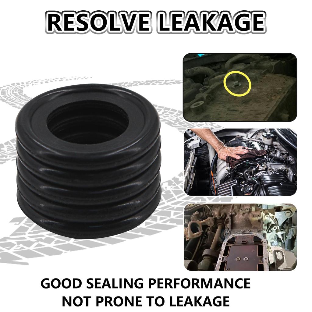 10x Auto Engine Oil Drain Plug Gaskets For Ford Mazda Volvo Jaguar Landrover Oil Pan Screw Washer Rubber Washer Gasket