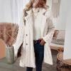 2024 Теплое шерстяное двубортное плюшевое пальто с лацканами пиджачного типа - Удобный европейский и американский стиль