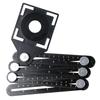 Measurement Tool with Hole Punch Locator Angle Measuring Ruler Tile Opening Holes Measure Ruler