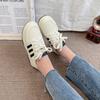 Thick-soled Versatile Little White Shoes Women's New Retro Leather Surface Heightening Sports and Leisure Board Shoes Are Comfortable and Versatile