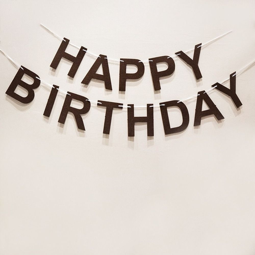 Garland Pull Flags Hanging Flag Happy Birthday Pulling Flower Felt Birthday Banner Party Decor