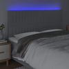 VidaXL Tête de Lit à LED Meuble de Chambre à Coucher Accessoire de Lit Double Tête de Cadre de Lit Intérieur Gris Clair 3122676