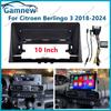 10 Inch Car Frame Fascia Adapter Canbus Box Android Radio Dash Fitting Panel Kit For Citroen Berlingo 3 2018-2024