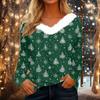 Long Sleeve Shirts For Women Cute Tops Christmas Prints Tees Blouses Casual Plus Size Basic Tops Pullover