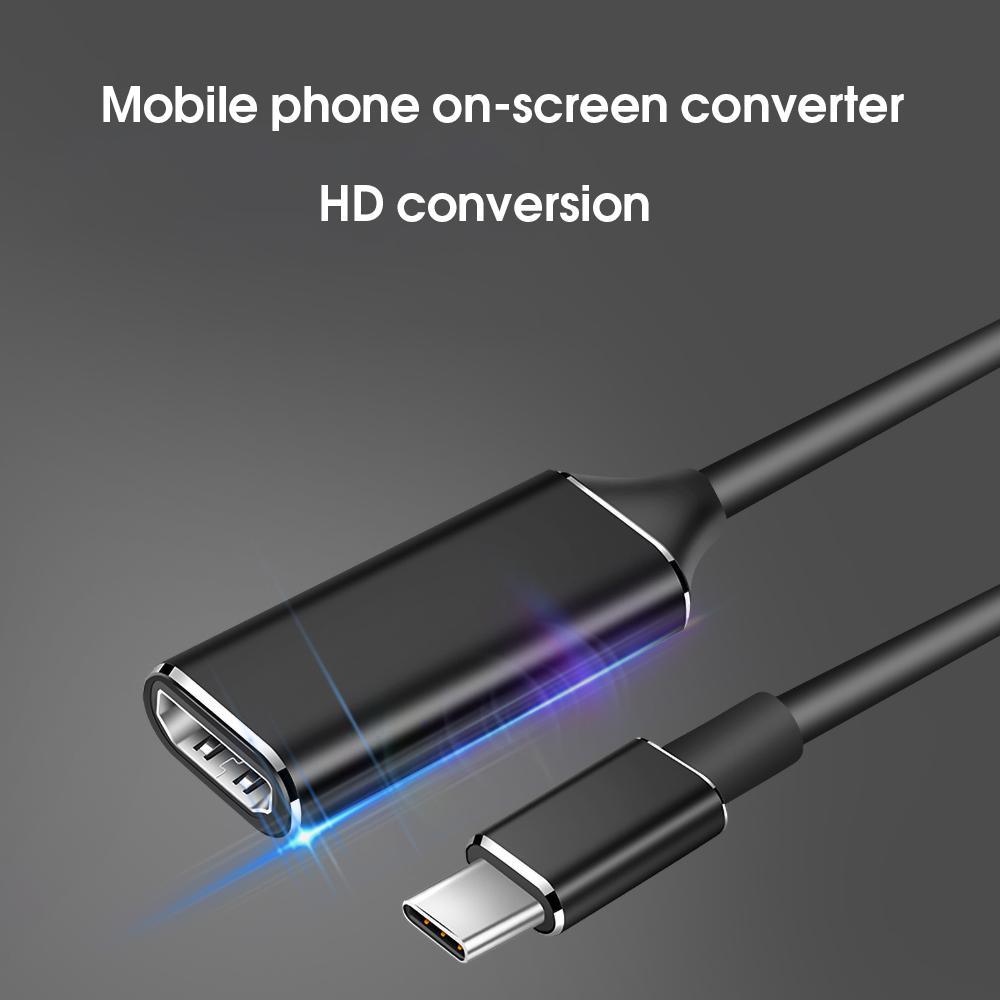 4K 30HZ Type C To HDMI Cable USB C To HDMI Converter TV Display USB 3.1 HDMI Cable Adapter for PC Computer TV Display Phone