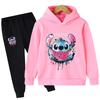 2025 Stitch Hoodies+Pants Sets Children 1-16 Years Suit Boys Tracksuits Kids Brand Sport Suits Little Monster Hoodies Tops +Pants 2pcs Set