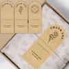 50PCS Brown Thanks Decals Kraft Paper Wrapping Tags Creative Thank You Stickers For Small Business