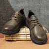 Стильные мужские оксфорды Классическая низкая повседневная обувь Удобная обувь для отдыха Кожаная обувь на шнуровке Мужская обувь для хайкинга Офисная обувь