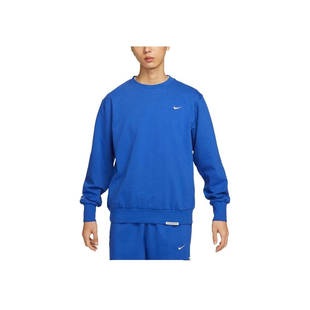 Nike Standard Issue Sports Casual Crew Neck Sweatshirt Men Tops Game-Royal-Blue DQ5821-480