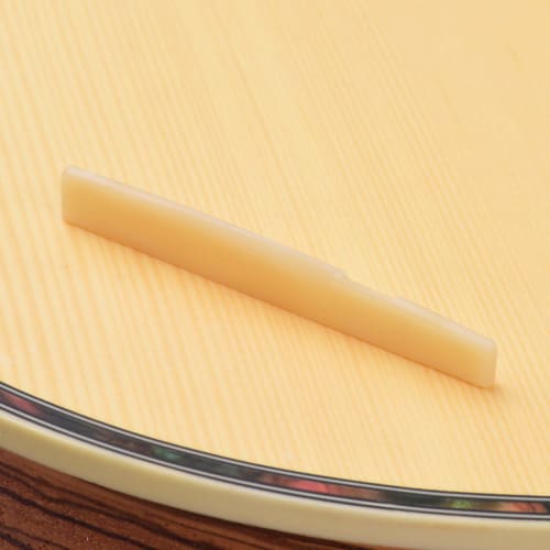 RUSUO Guitar Saddle, Guitar Saddle and Nut, Real Bone Material, for Two 6-String Acoustic Guitars