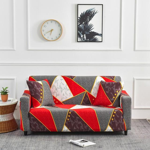 Geometric Sofa Cover Stretch Slipcovers Sofa Covers For Living Room Elastic Couch Chair Cover Sofa Towel
