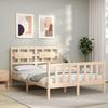 VidaXL Bed Frame with Headboard 120x200 Cm Solid Wood 3192551