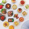 Simulated Food Fridge Magnets Resin Painted Magnet Noodles Ribs Pot Cute Magnets for Refrigerator Retro Magnetic Handicrafts